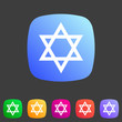 magen david star israel symbol icon flat web sign symbol logo label