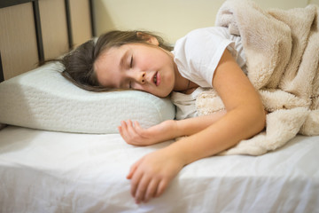 little teenage girl sleeping