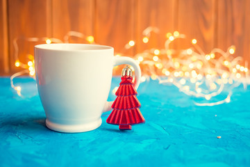 New Year and Christmas toys on the table