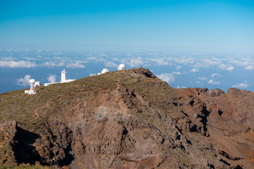 Wall Mural - view of observatories from top of roque de los muchachos, la palma