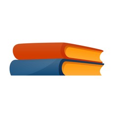 Poster - Textbooks icon. Cartoon of textbooks vector icon for web design isolated on white background