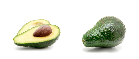 Canvas Print - Avocado isolated on white background