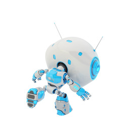 Wall Mural - Cute little robotic toy, 3d rendering