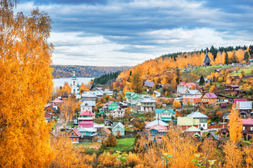 Wall Mural - Домики Плёса View of the houses of the city of Plyos