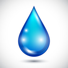 Isolated Clean Water Blue Drop – For Stock
