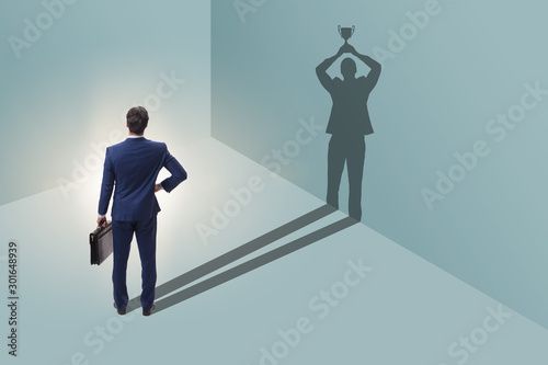 Cuadros en Lienzo Businessman in great achievement concept