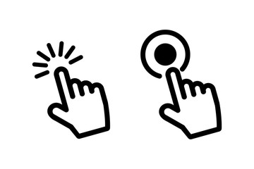Leinwandbilder - Hand click icon. illustration isolated for web and mobile app