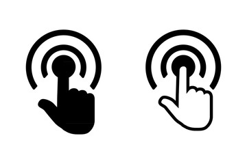Leinwandbilder - Hand click icon symbol vector