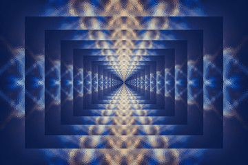 Wall Mural - Blue abstract glass tunnel background, design pattern template