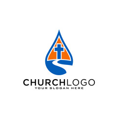 Wall Mural - Church vector logo symbol graphic abstract template