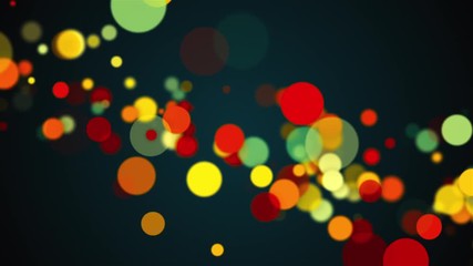 Poster - Abstract backdrop with colorful transparent circles, spheres and particles. Computer generated 3d rendering