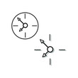 © Pony 3000 - Set of simple icons with clock and dial.