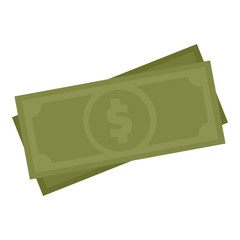 Canvas Print - Money icon. Flat illustration of money vector icon for web design