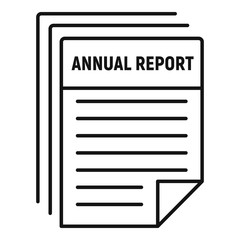 Poster - tax anual report icon. outline tax anual report vector icon for web design isolated on white backgro