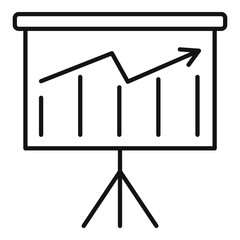 Poster - Graph banner icon. Outline graph banner vector icon for web design isolated on white background