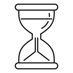 Poster - Hourglass icon. Outline hourglass vector icon for web design isolated on white background