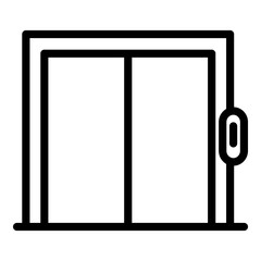 Poster - elevator doors icon. outline elevator doors vector icon for web design isolated on white background