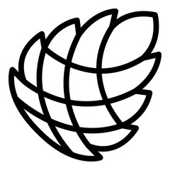 Poster - Pine cone icon. Outline pinecone vector icon for web design isolated on white background