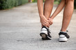 © sattawat - young runner is suffering from shin splints
