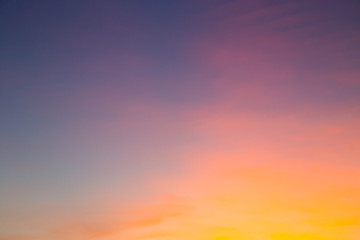 colorful sky at evening , twilight time