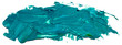 Hand drawn isolated paintbrush stripe with dirty green and blue color oil. Splatter paint texture. Distress rough background.