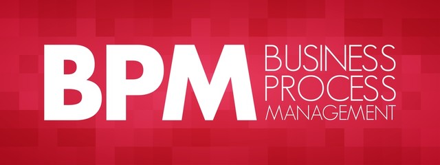 Poster - bpm - business process management acronym, business concept background