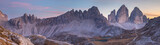 Fototapeta  - Panoramique du Parc naturel des Tre Cime , Italie.