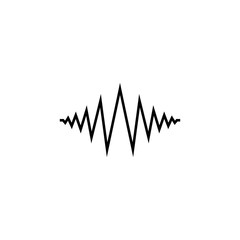 sound wave logo template vector icon illustration