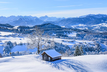 Winterpanorama Im Oberallgäu