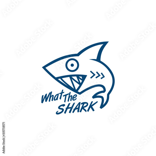 crazy Shark logo designs inspiration Tableau sur Toile