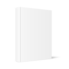 Poster - Mock up of standing book with white blank cover