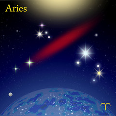 Wall Mural - Zodiac constellation Aries