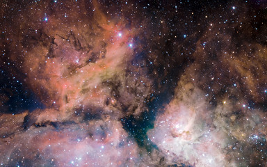 Wall Mural - stars, dust and gas nebula in a far galaxy space background. stellar nursery