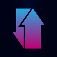 Poster - Arrow nolan icon. Simple glyph, flat vector of arrows icons for ui and ux, website or mobile application