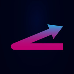 Poster - Arrow nolan icon. Simple glyph, flat vector of arrows icons for ui and ux, website or mobile application