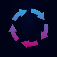 Poster - Arrow nolan icon. Simple glyph, flat vector of arrows icons for ui and ux, website or mobile application