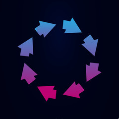 Poster - Arrow nolan icon. Simple glyph, flat vector of arrows icons for ui and ux, website or mobile application