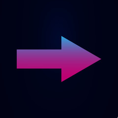 Poster - Arrow nolan icon. Simple glyph, flat vector of arrows icons for ui and ux, website or mobile application