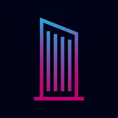 Poster - Skyscraper, building nolan icon. Simple thin line, outline vector of building icons for ui and ux, website or mobile application