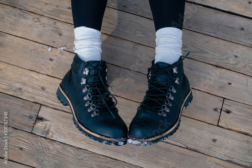 black boots white socks