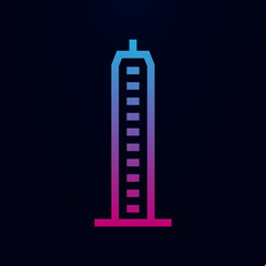 Poster - Skyscraper, building nolan icon. Simple thin line, outline vector of building icons for ui and ux, website or mobile application