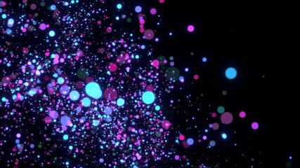 Wall Mural - colorful flying particles background sparkling