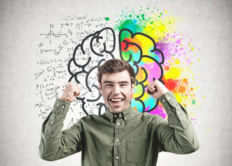 Wall Mural - creative and analytical thinking concept