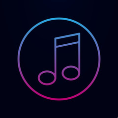 Poster - music note nolan icon. simple thin line, outline vector of online and web icons for ui and ux, websi