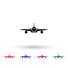 Poster - Aircraft silhouettes multi color icon. Simple glyph, flat vector of air transport icons for ui and ux, website or mobile application