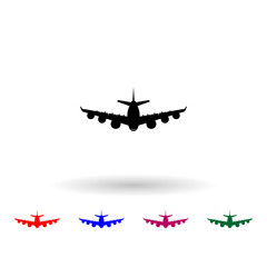 Poster - Aircraft silhouettes multi color icon. Simple glyph, flat vector of air transport icons for ui and ux, website or mobile application