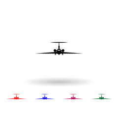 Poster - Commercial airplanes multi color icon. Simple glyph, flat vector of air transport icons for ui and ux, website or mobile application