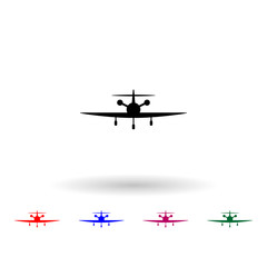 Poster - Commercial airplanes multi color icon. Simple glyph, flat vector of air transport icons for ui and ux, website or mobile application
