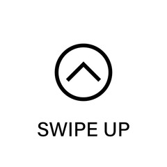 Poster - swipe up vector isolated black icon. black swipe up vector pointer. arrow line graphic design. swipe