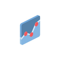 Poster - Charts Graphs screen. Vector 3d isometric, color web icon, new flat style. Creative illustration design, idea for infographics.